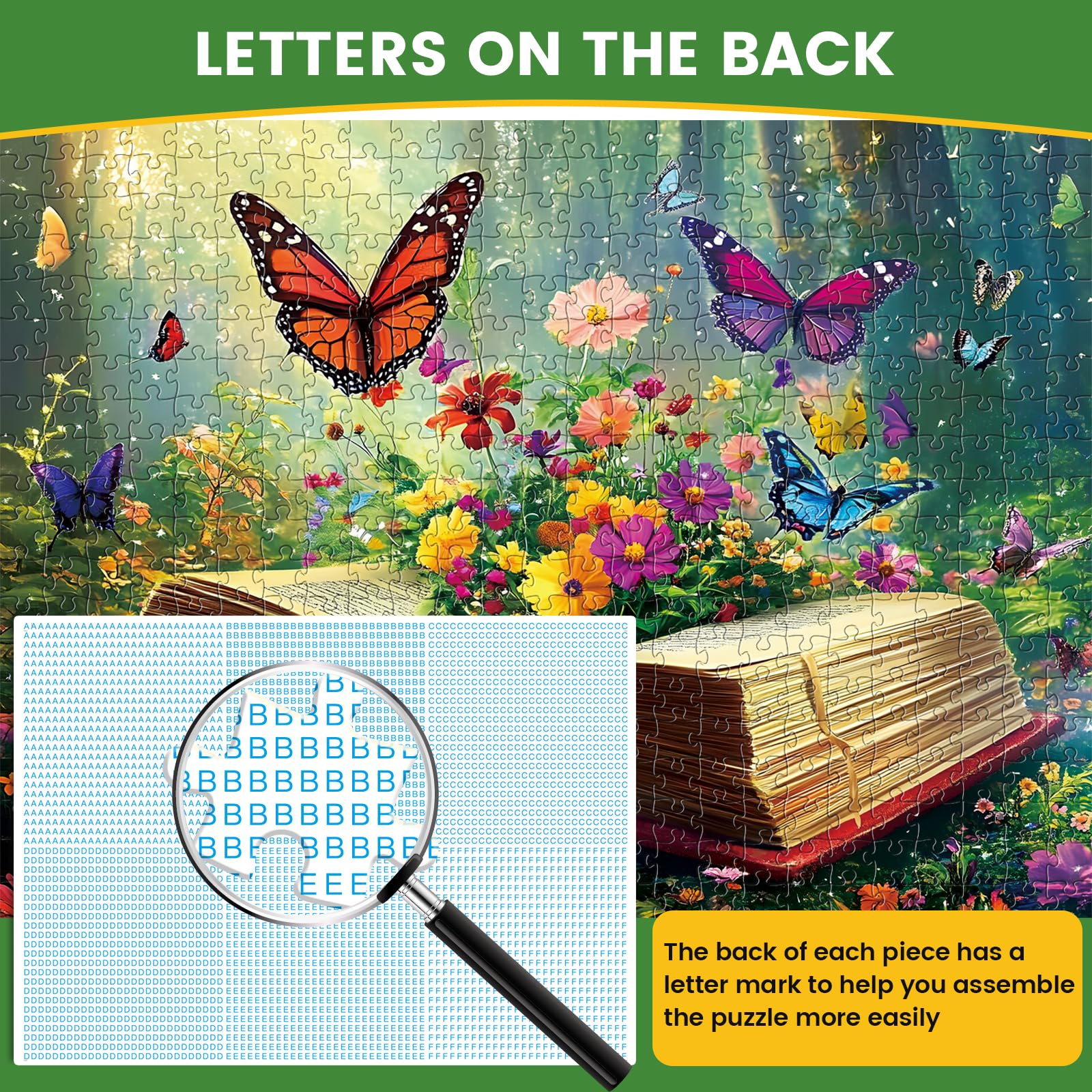 DAGIRT Flowers Book Puzzle board layout demonstrates vibrant colors to spark calm focus