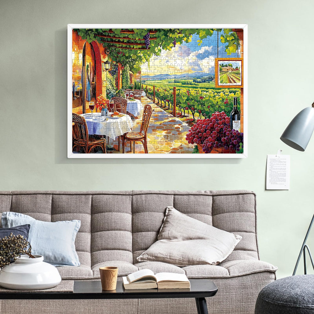DAGIRT 500-piece puzzle includes a reference poster for guidance.