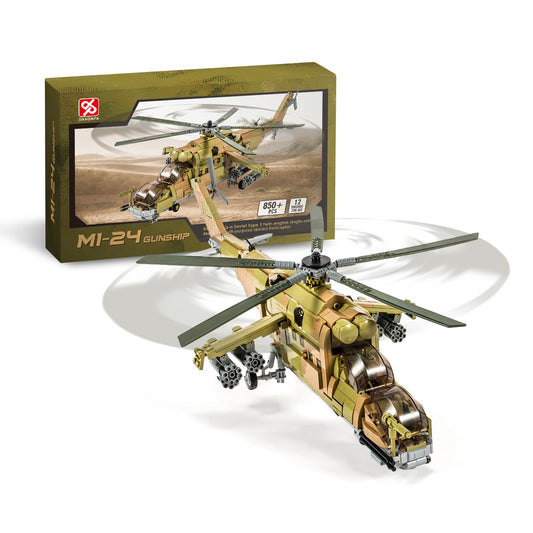 DAHONPA MI-24S helicopter cabin with open door for immersive play.