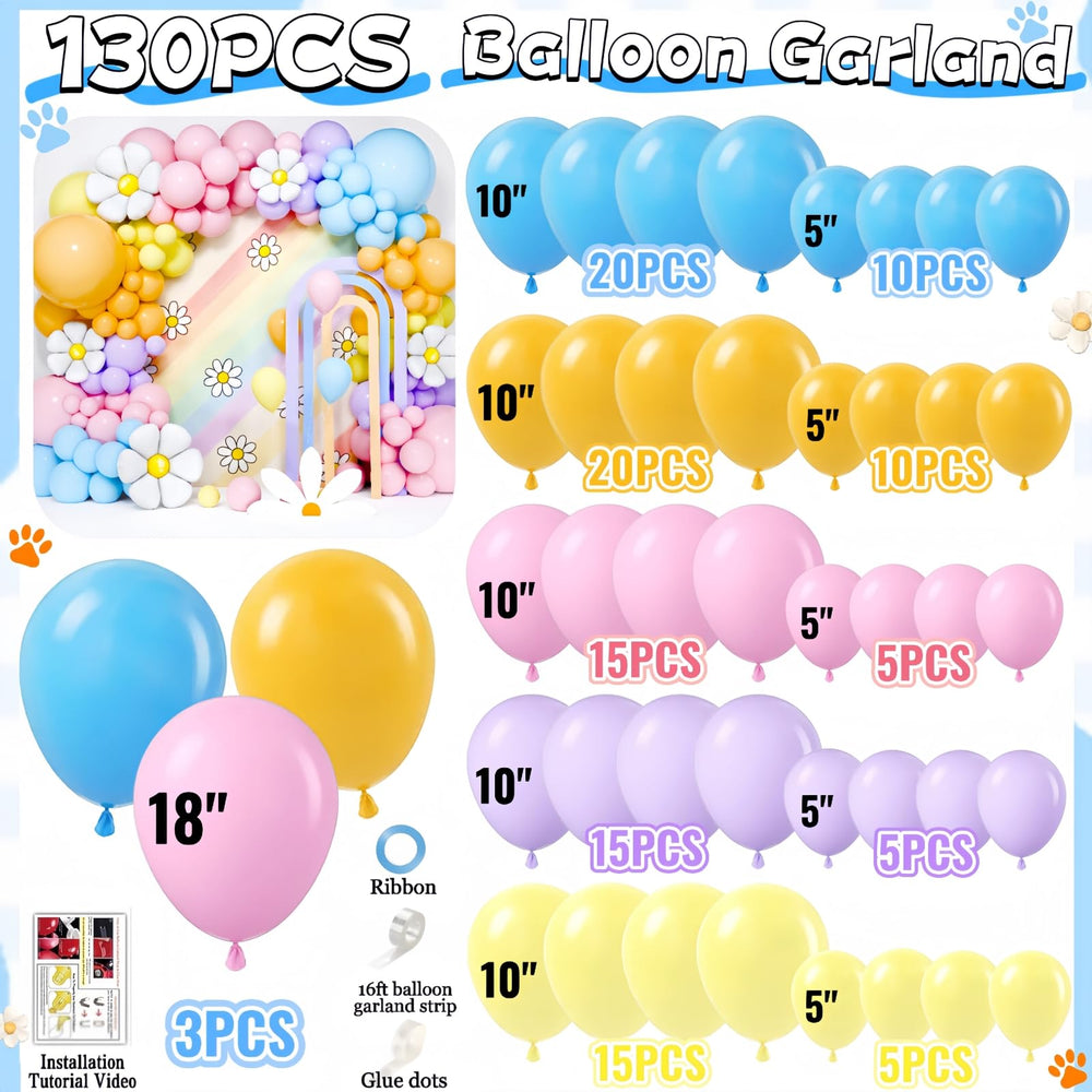Daidle bone foil balloons elevate the balloon garland with shine