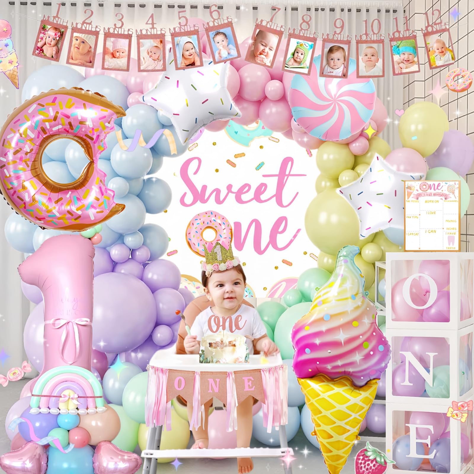Daidle Donuts Ice Cream Candy Balloons add playful vibes