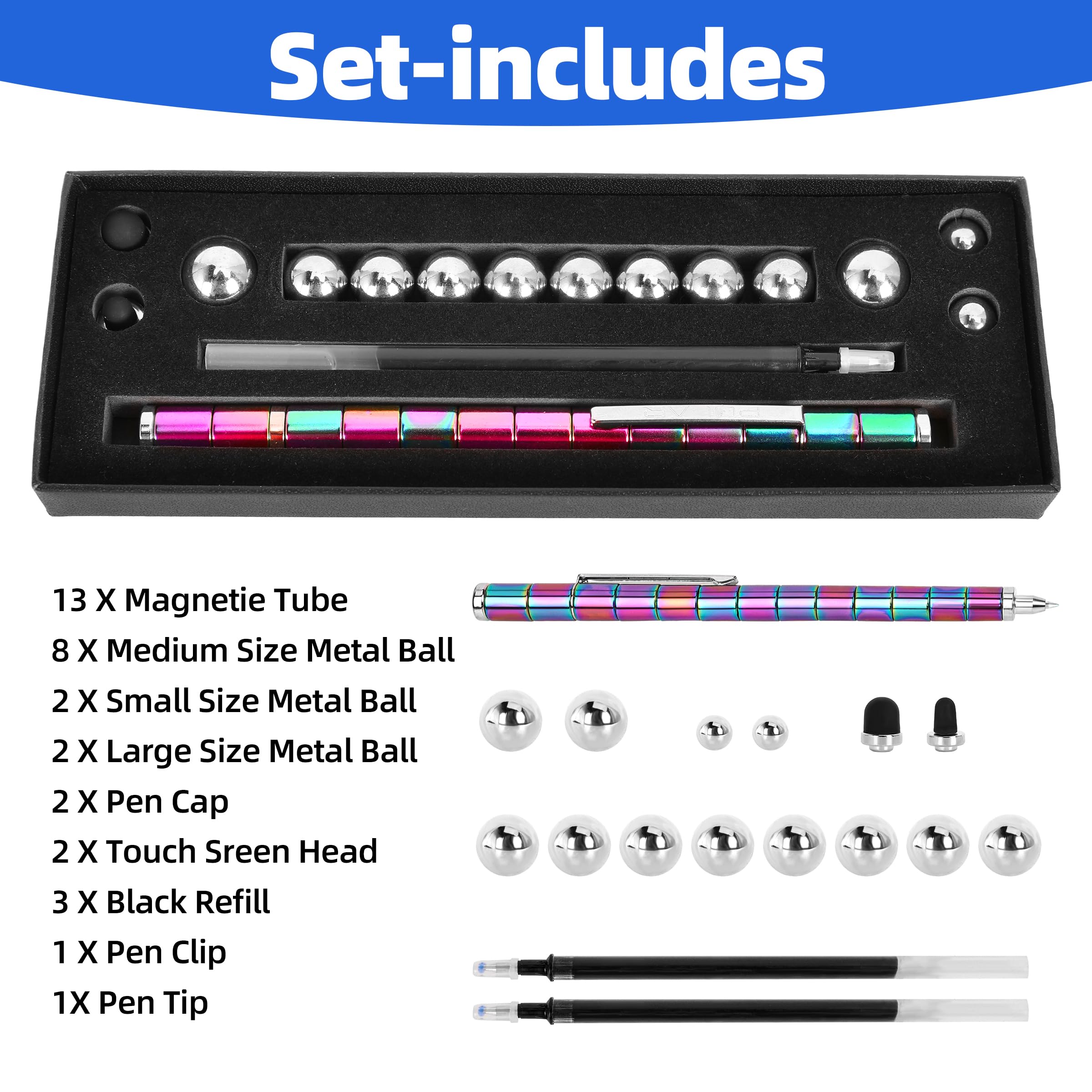 DAIKOYE fidget pen magnetic parts assembly showing modular creativity