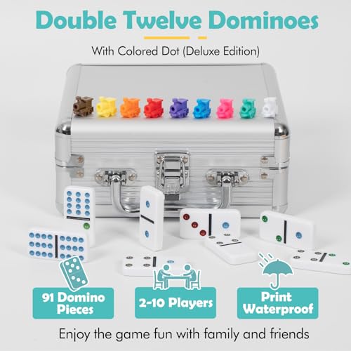 DAILYLIFE Mexican Train Dominoes starter piece enables quick game setup