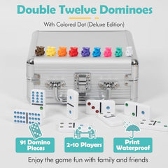 DAILYLIFE Mexican Train Dominoes starter piece enables quick game setup