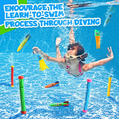 Daisiki colored torpedoes enhance pool games and treasure hunts.