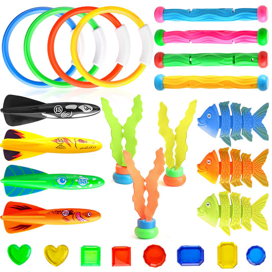 Daisiki dive rings pack showing colorful rings for engaging underwater play and skill practice
