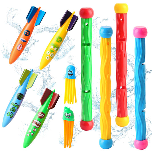 Daisiki dive rings for pool play and underwater retrieval skills.