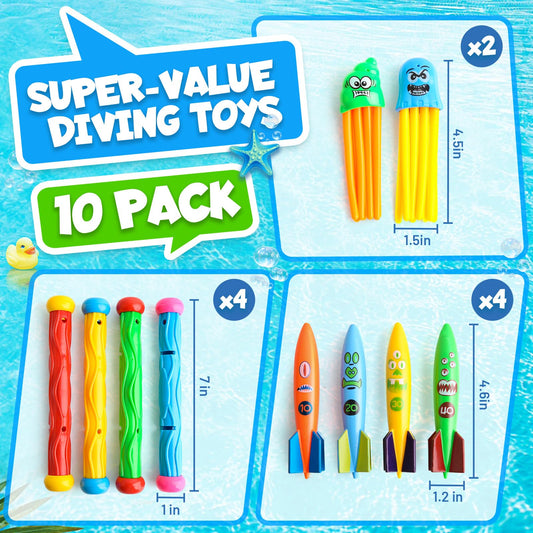 Daisiki diving sticks aid kids in practicing dives during pool time.
