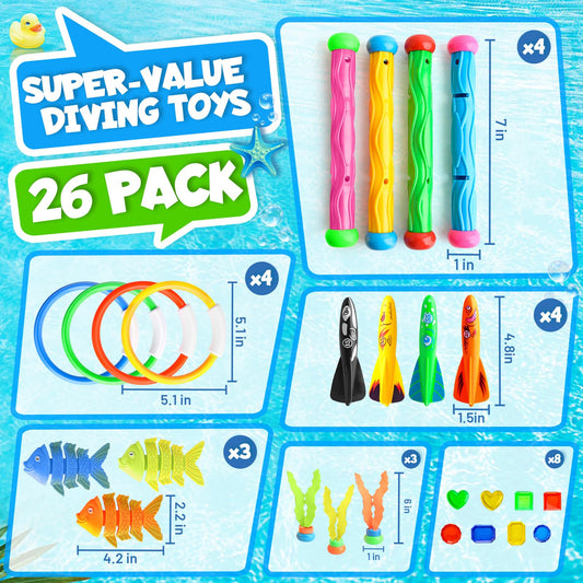 Daisiki torpedo dive toy ready for fast sinking cues in pool challenges