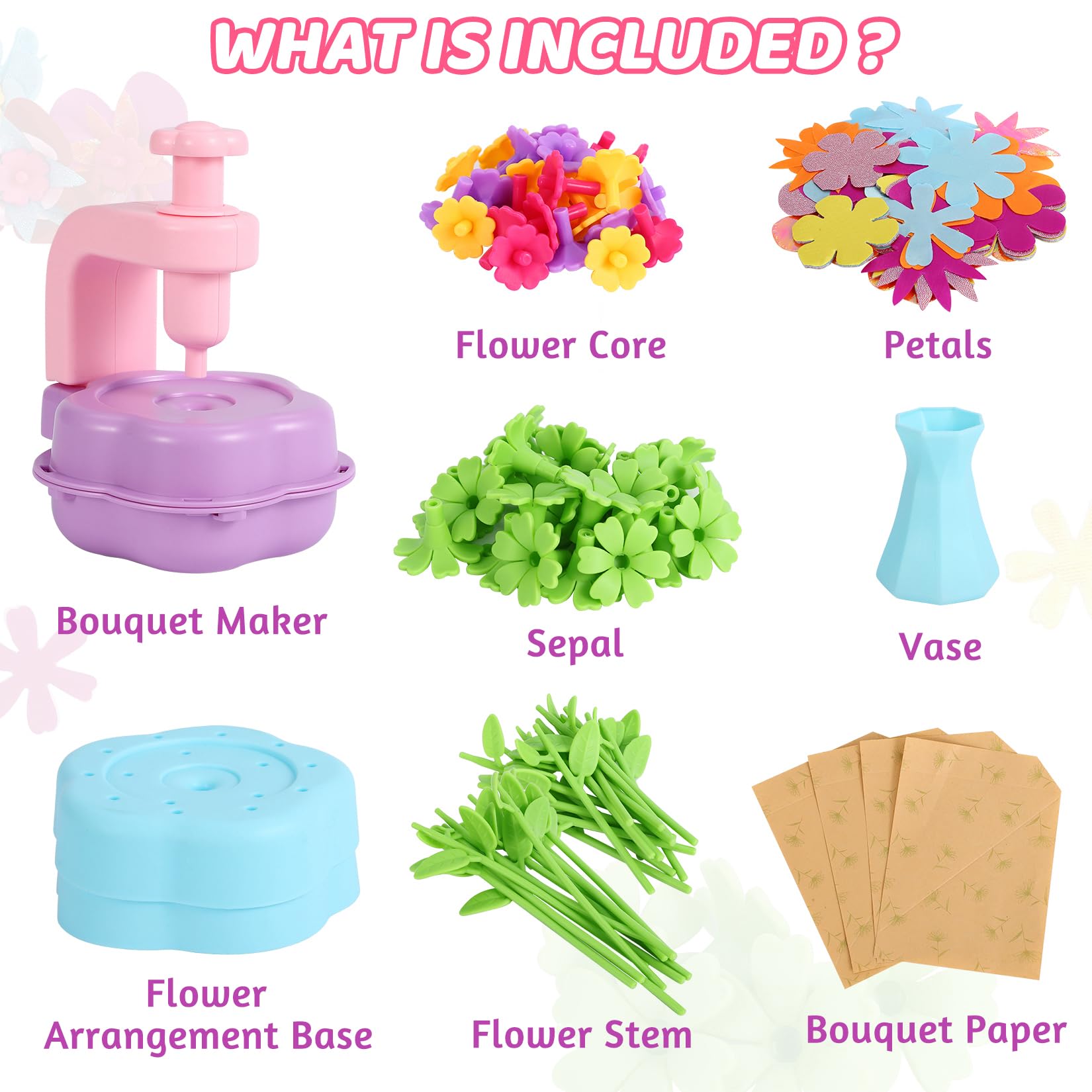 Daisred petal sets provide diverse color options for imaginative designs
