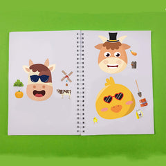 DaiUni animal face stickers fuel fine motor play and imaginative problem solving.
