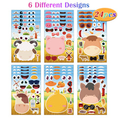 DaiUni farm animal stickers set, great for party favors and creative crafts.