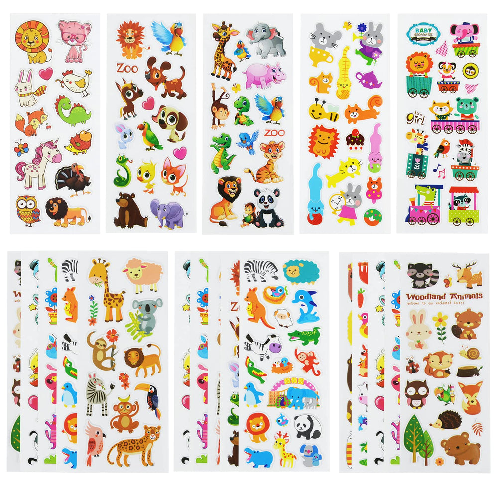 DaiUni animal 3D puffy stickers sheets for kids' play and crafts