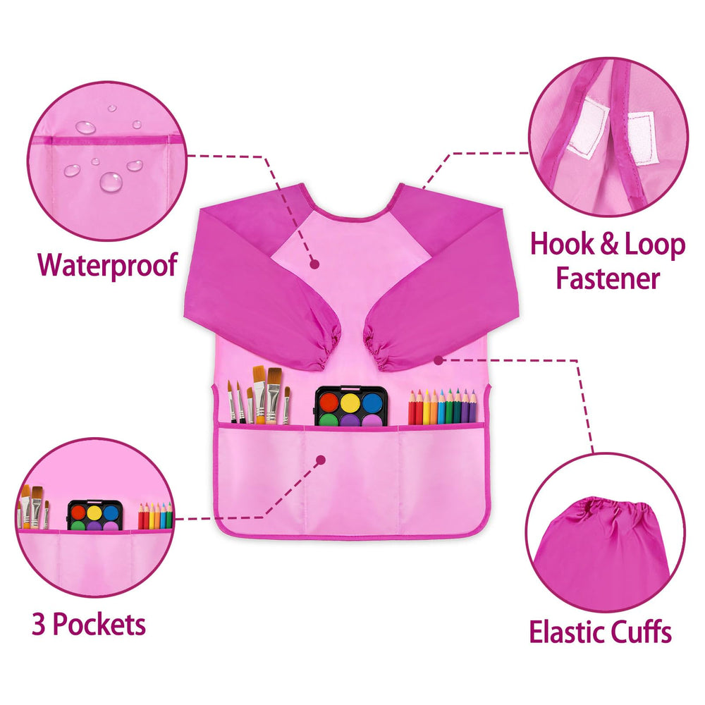 DaiUni pink smock with back Velcro closure for quick on/off.