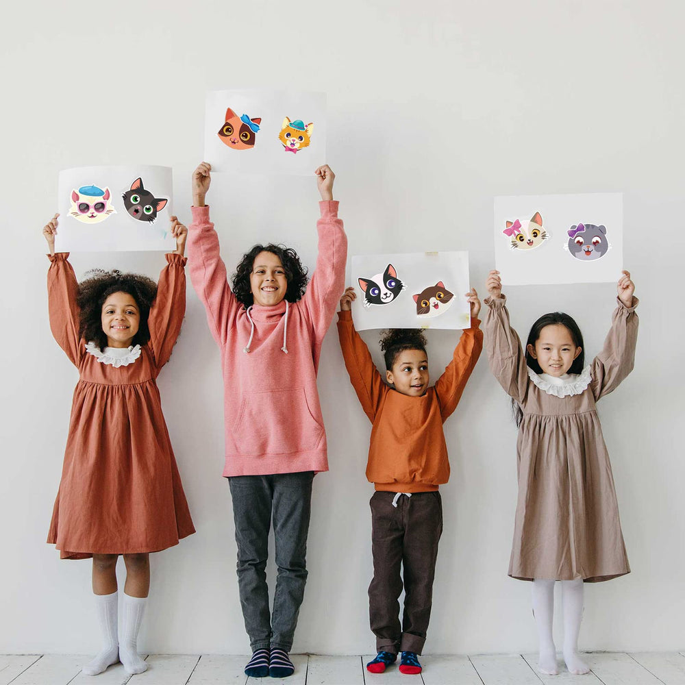 DaiUni cat face stickers are non-toxic and odorless for safe crafts