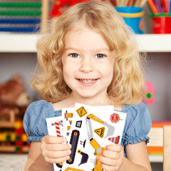 DaiUni construction face stickers design 4 with kid-friendly shapes for storytelling