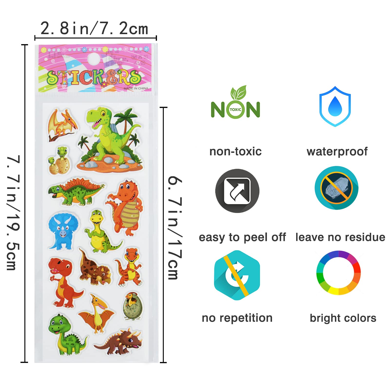 Waterproof foam stickers that peel off cleanly and re stick