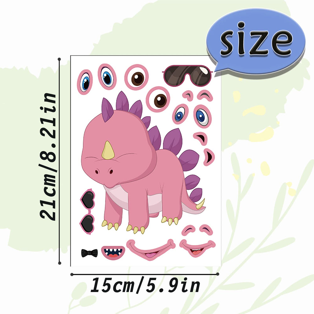 DaiUni dinosaur face parts collection close-up to design unique faces