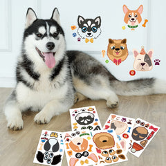 DaiUni dog make-a-face sticker sheet as a charming party favor for birthdays and events.
