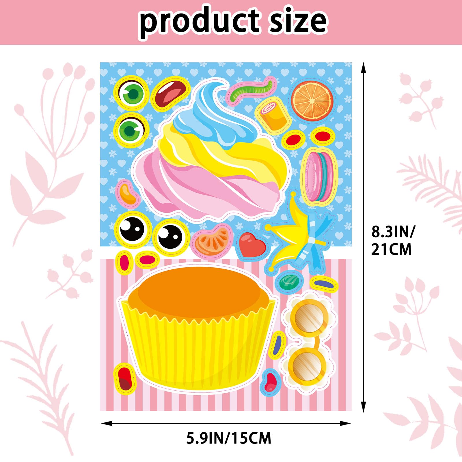 DaiUni face features and accessories, bright colors to customize expressions