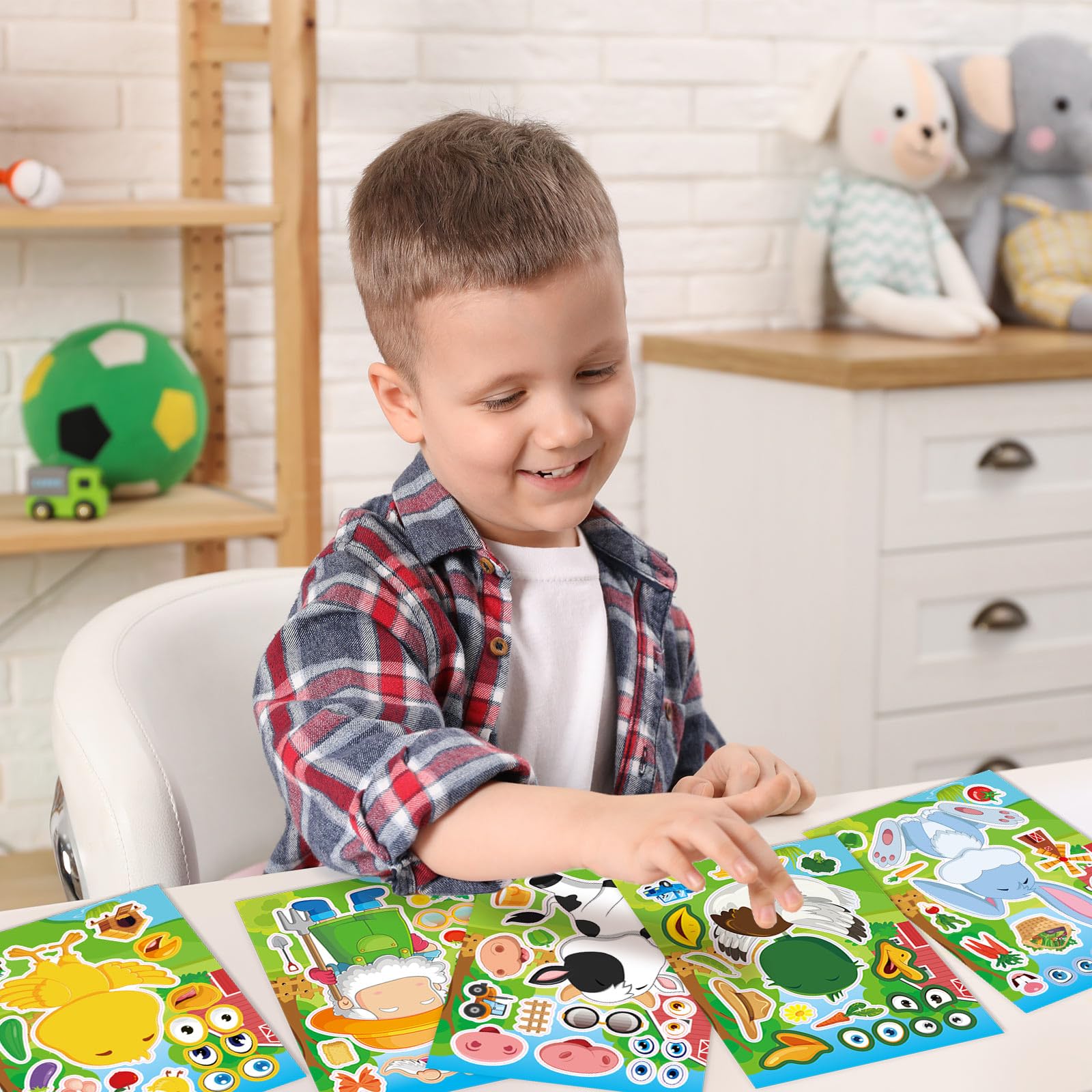 DaiUni face stickers collection 2 mix-and-match expressions for personalization