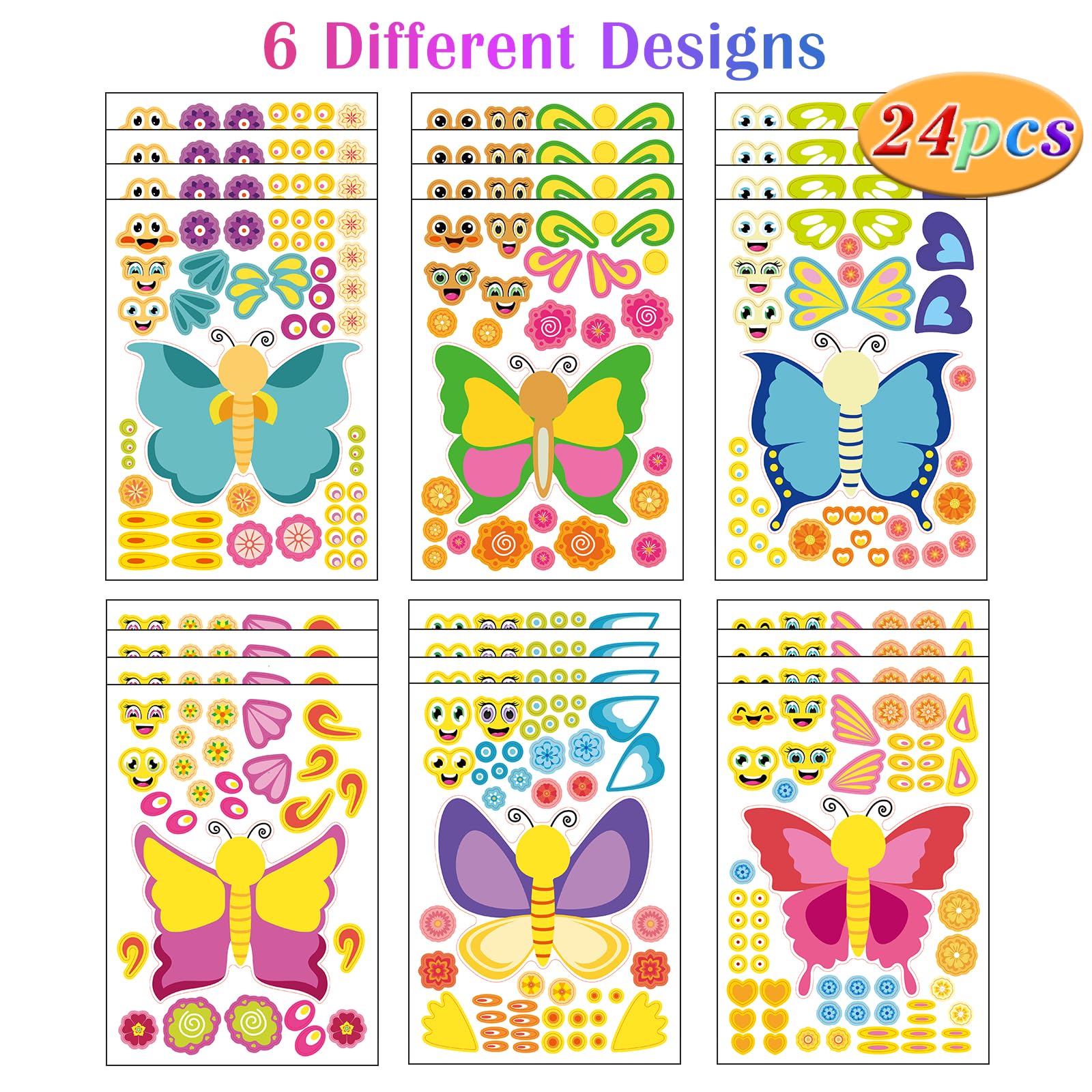 DaiUni face stickers set with eyes and mouth designs for imaginative play