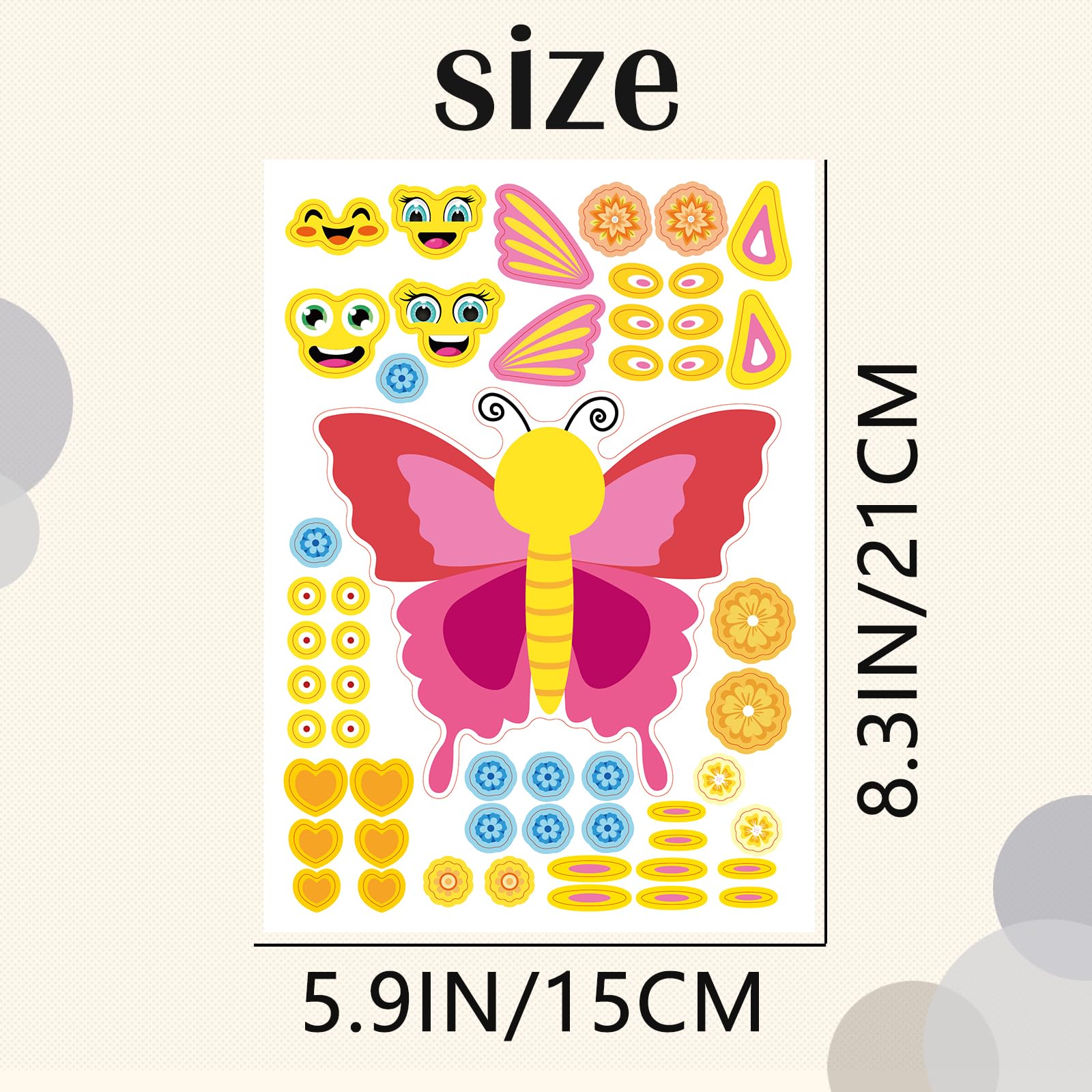 DaiUni sticker sheets with eyebrow designs for expressive character creations