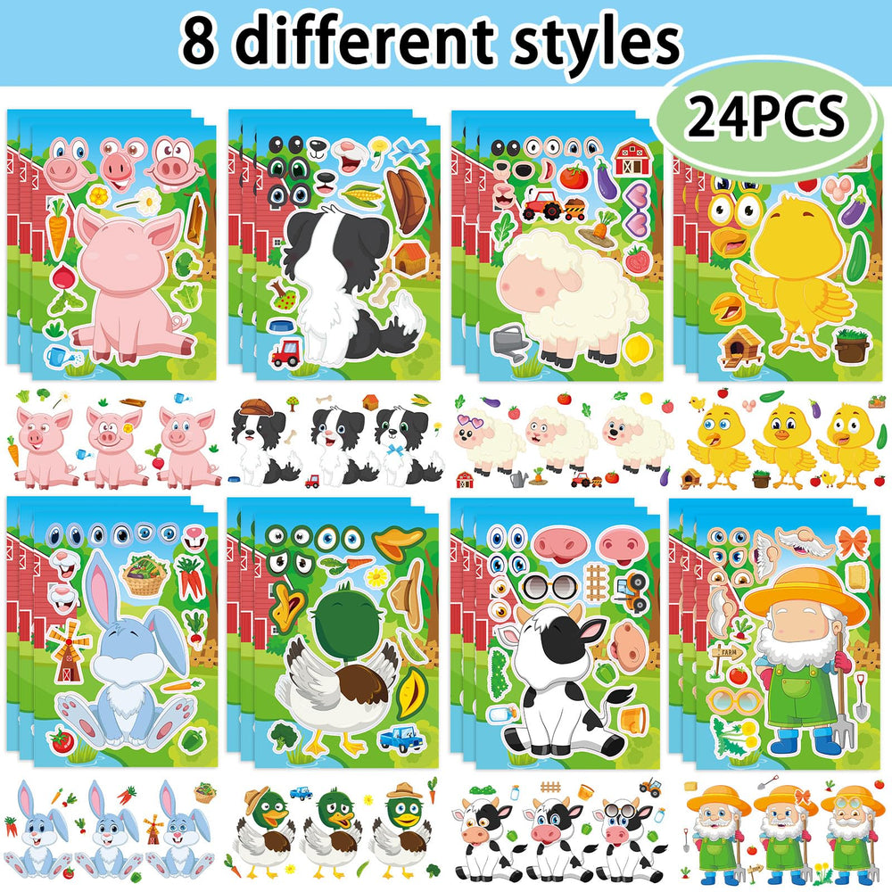 DaiUni farm animals stickers sheet 2 varied features encourage imaginative play