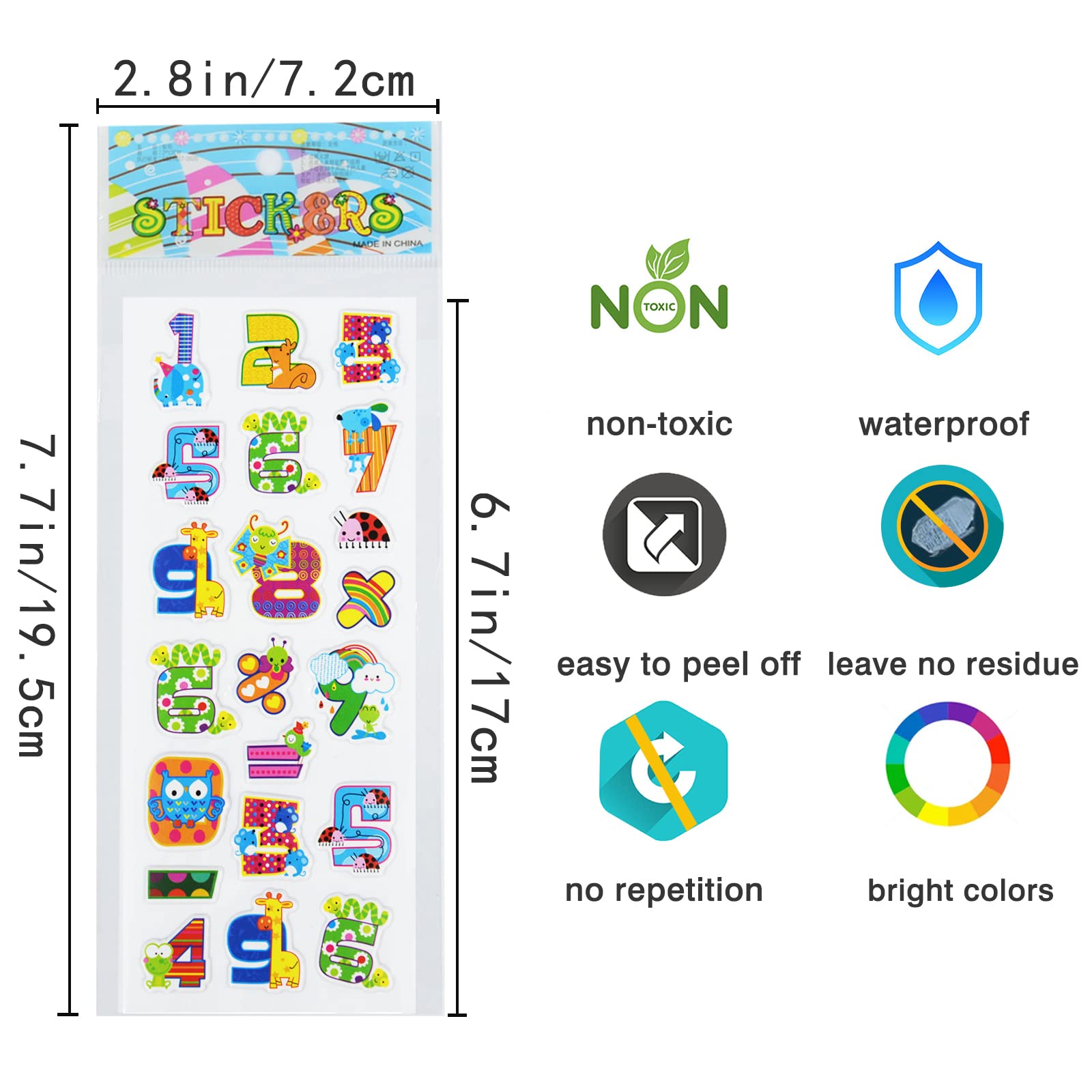 DaiUni non-toxic waterproof foam stickers safe for classroom decorations.