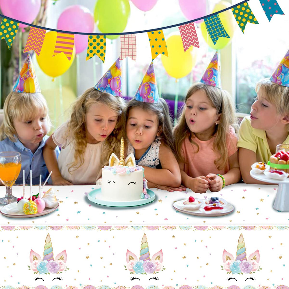 DaiUni unicorns tablecloth ideal for birthday parties and baby showers