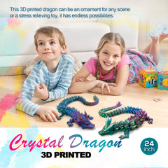 Dak Haan crystal dragon with articulated joints suitable for posing and interaction