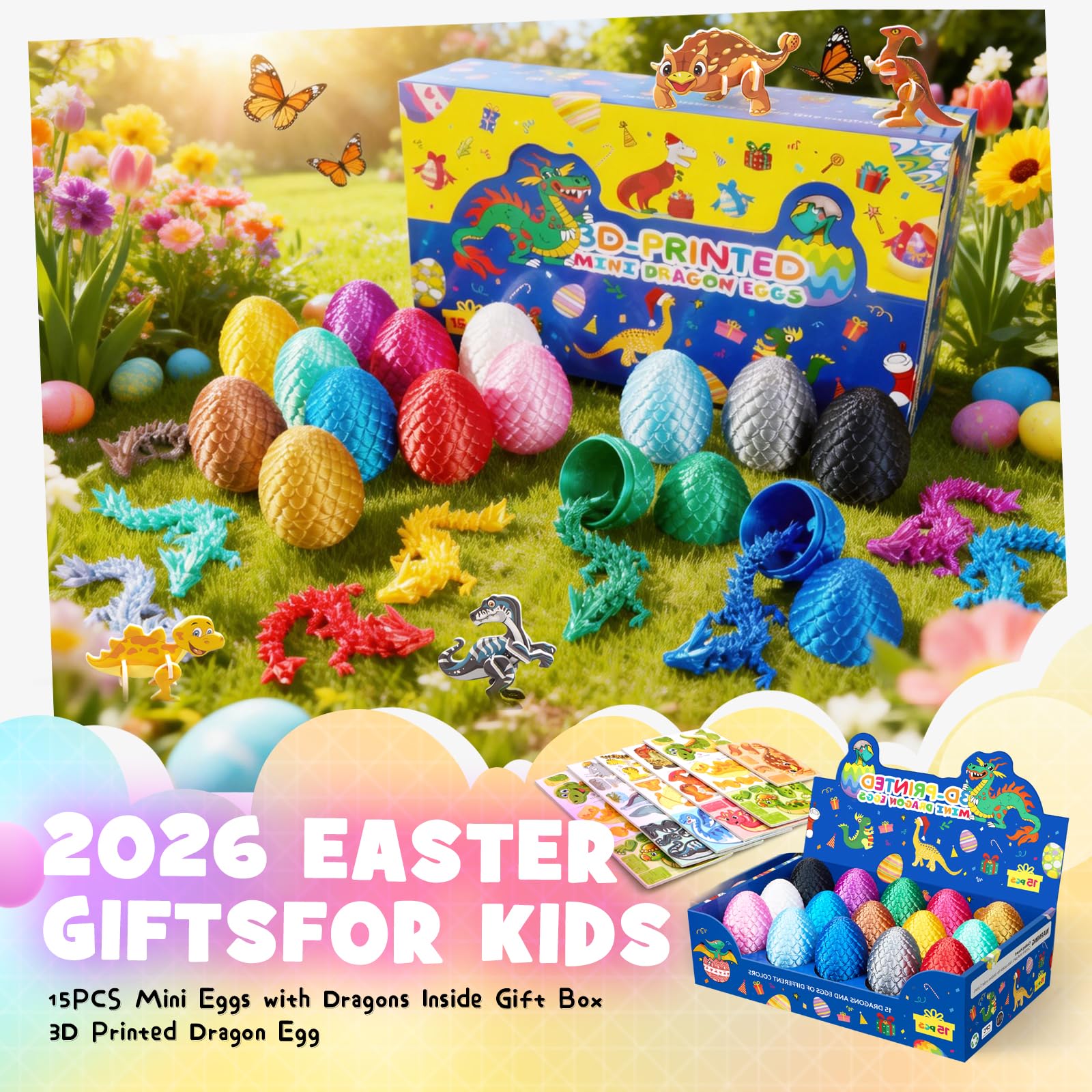 Dak Haan Easter egg stuffers dragon eggs delight kids during egg hunts.
