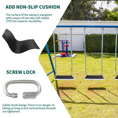 Dakzhou backyard swing accessory showing quick installation in minutes