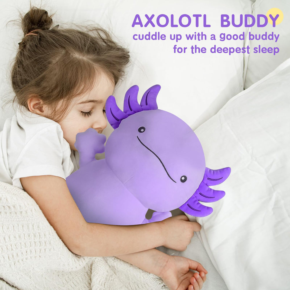 Dalmao cute purple axolotl stuffed animal 36in for play and display.