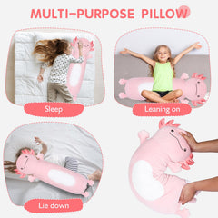 Dalmao cute pink axolotl for cuddles, perfect bedtime companion.