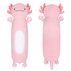 Dalmao giant pink axolotl pillow 36in, soft and cozy for lounging.