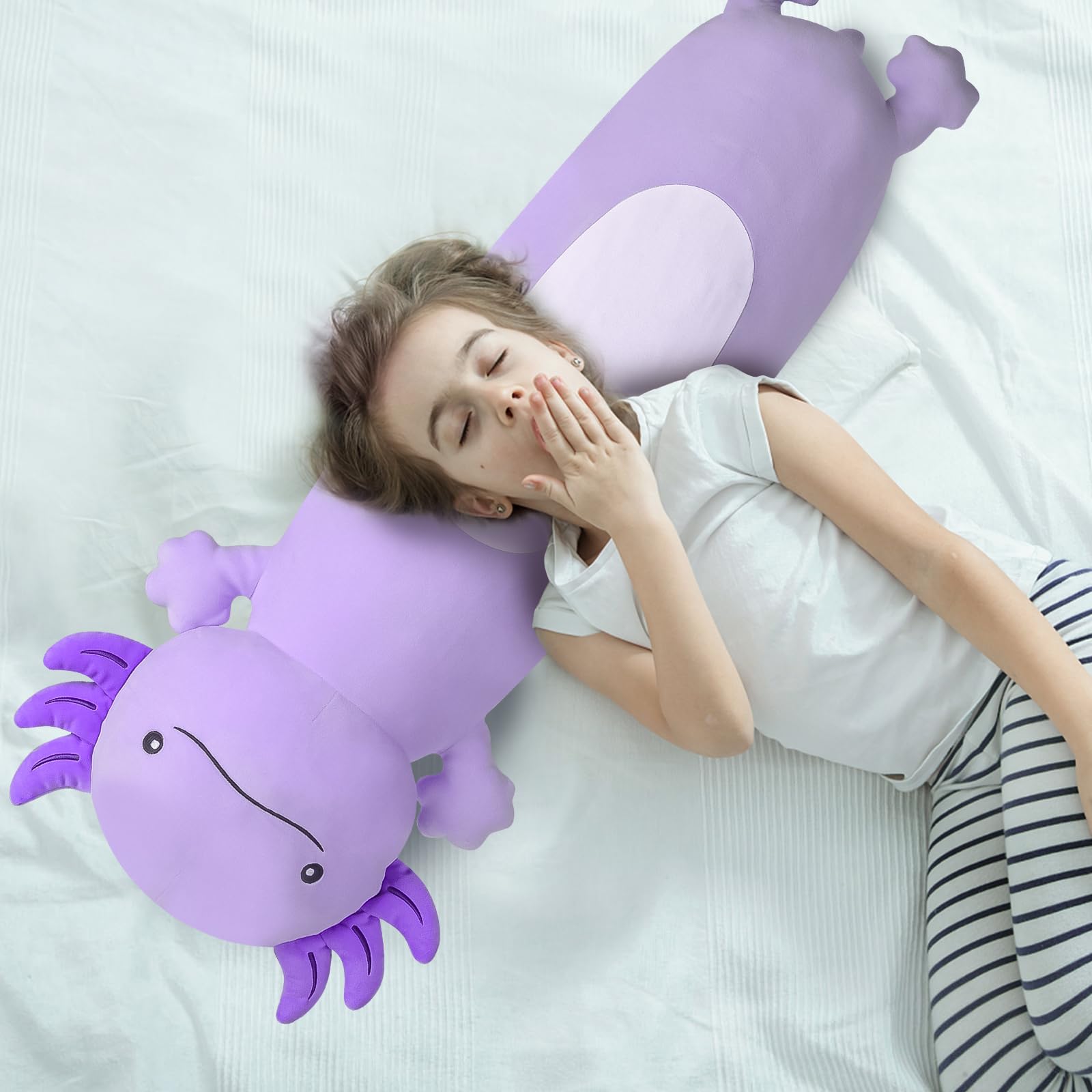 Dalmao giftable axolotl plush pillow 36in for celebrations.