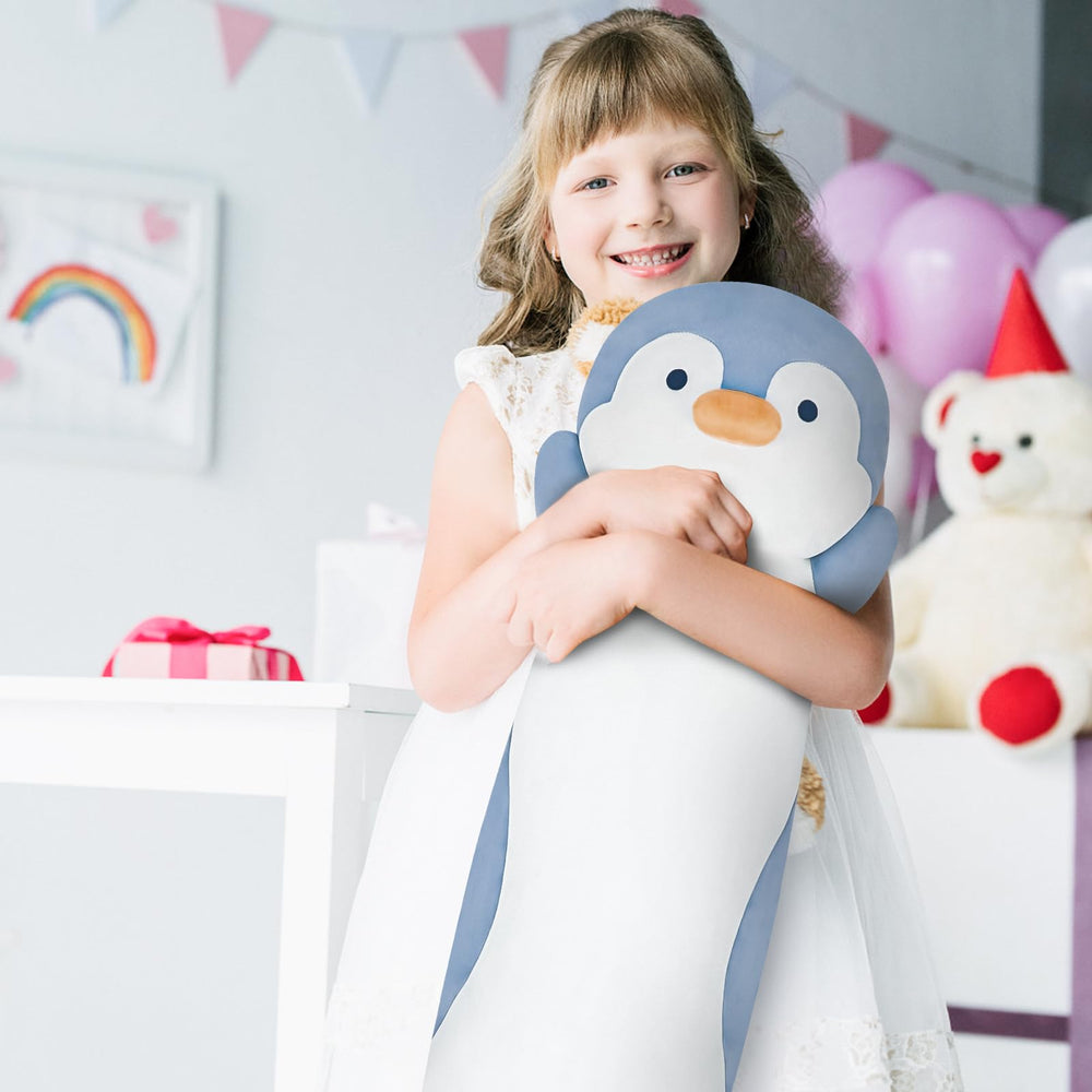 Dalmao kids bedroom penguin plush as friendly decor.