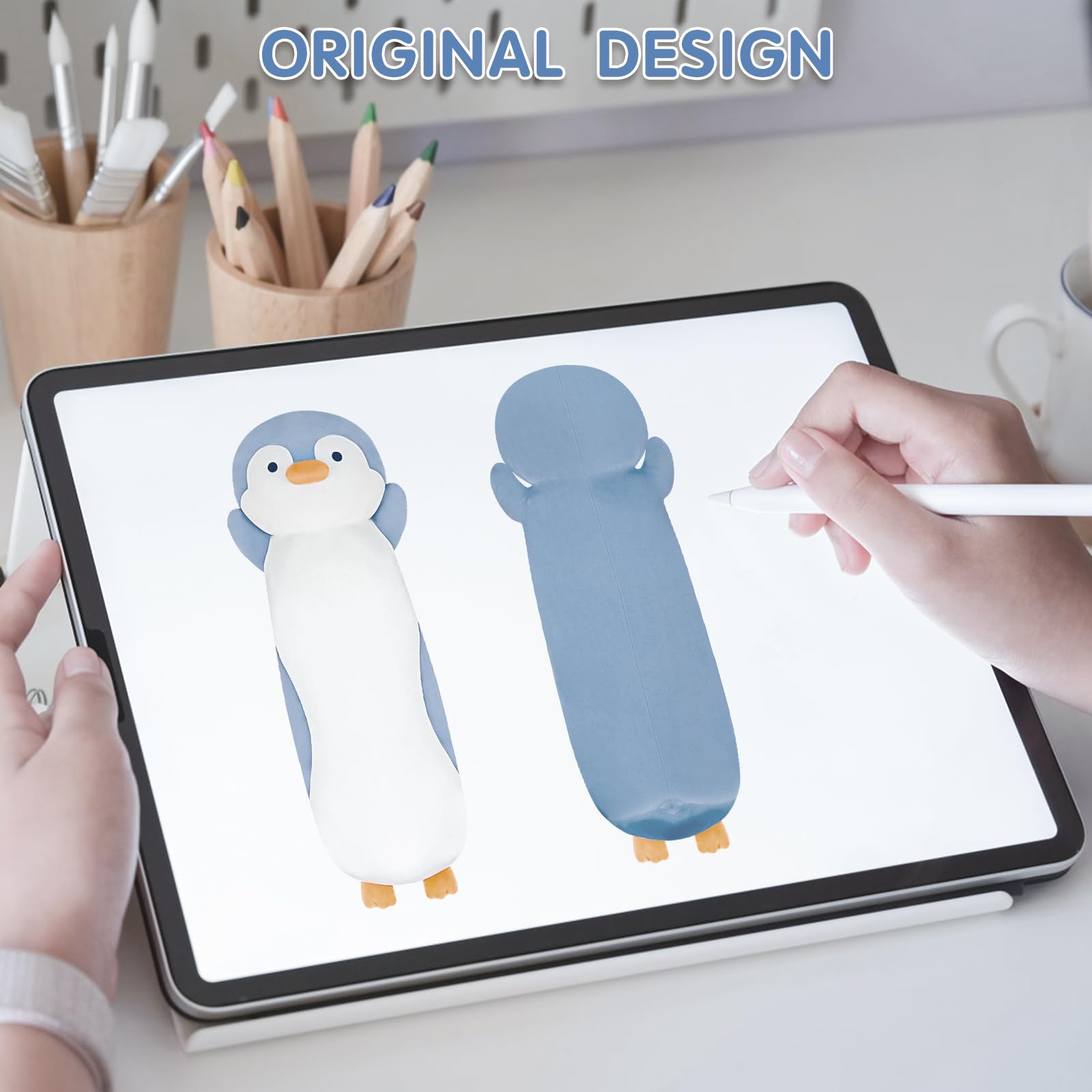 Dalmao penguin plush decor item adds whimsy.