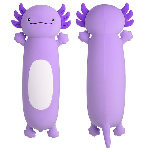 Dalmao purple axolotl pillow 36in for cozy lounging and cuddling.