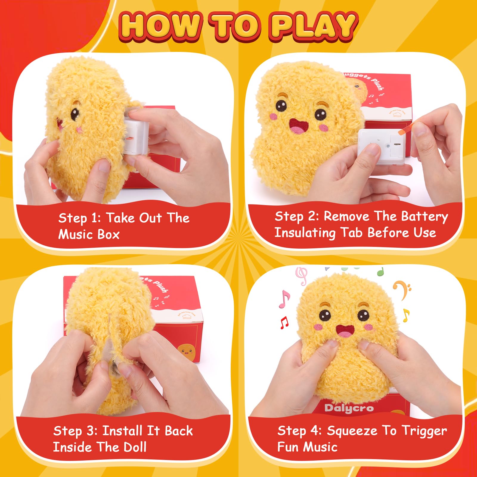 Dalycro Positive Nuggets Chicken portable design, fits in a bag for travel joy.