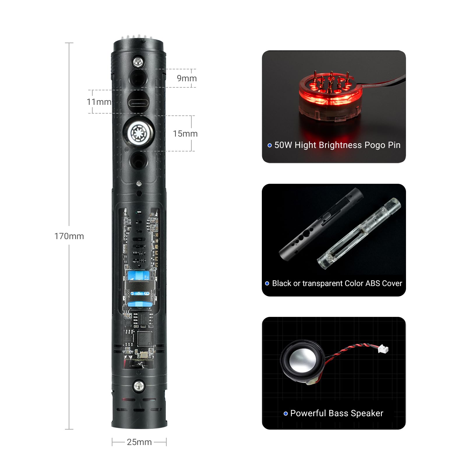 DAMIENSABER Xenopixel 3.0 features eight light effects for dynamic visuals.