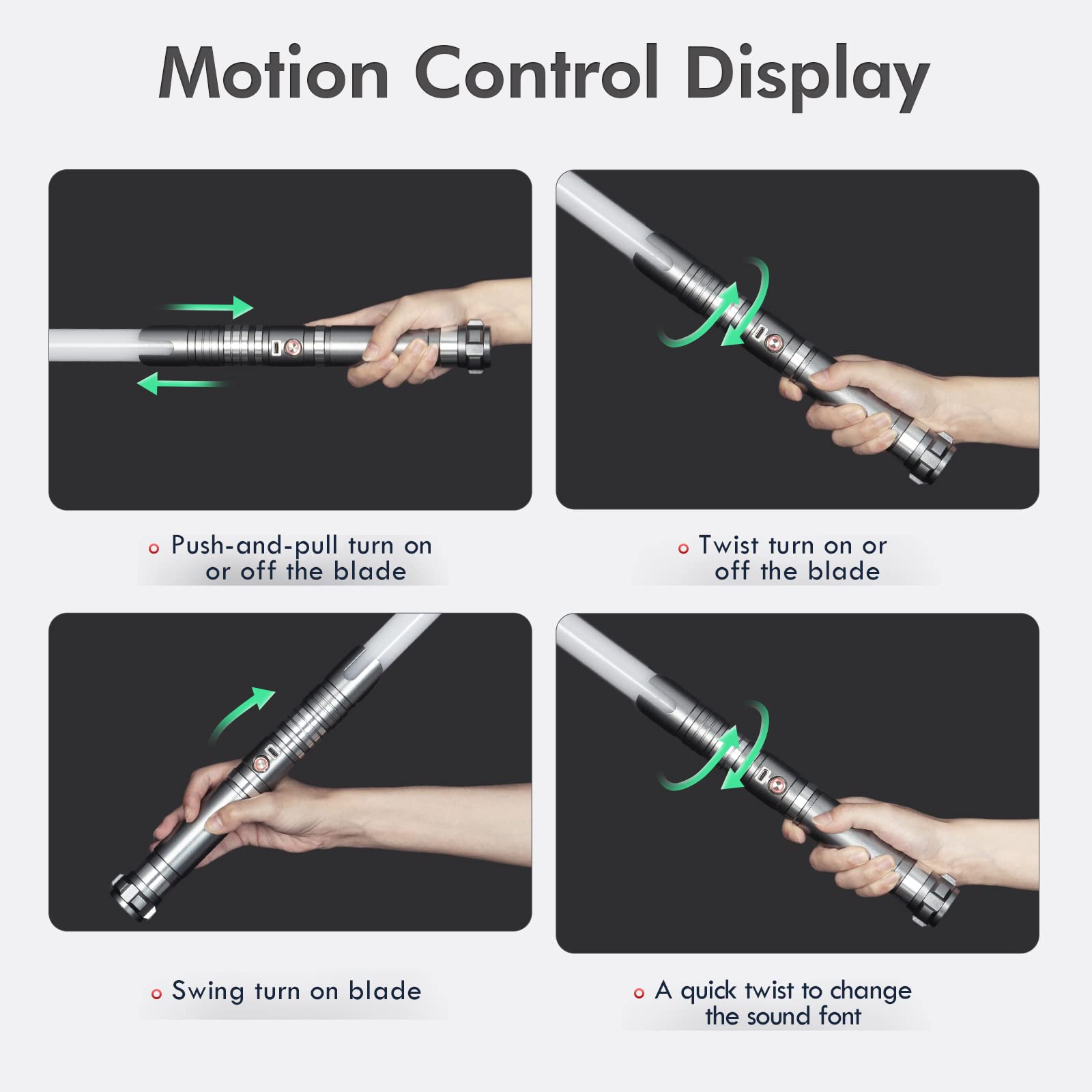 DAMIENSABER aluminum hilt detail emphasizes balanced weight and ergonomic grip.