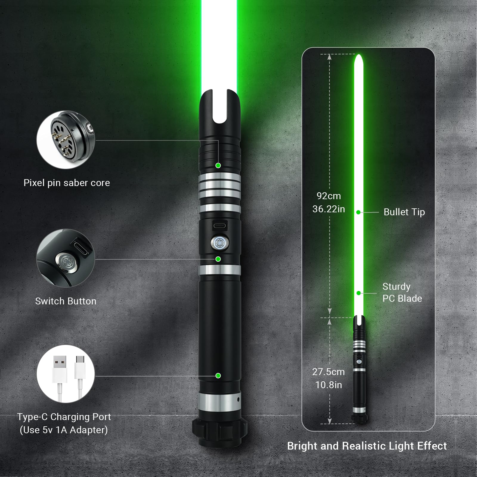 DAMIENSABER infinite color changing LED to customize your look.