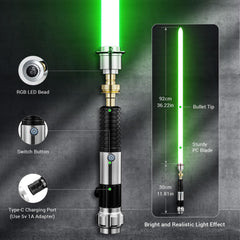 DAMIENSABER removable battery highlighting long playtime and easy swapping.