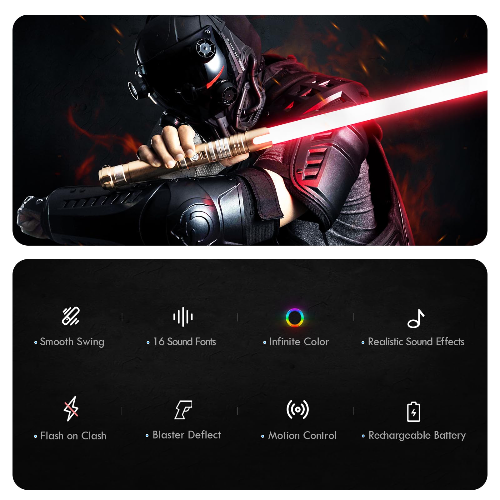 DAMIENSABER RGB3.0 battery status display on app for worry-free sessions