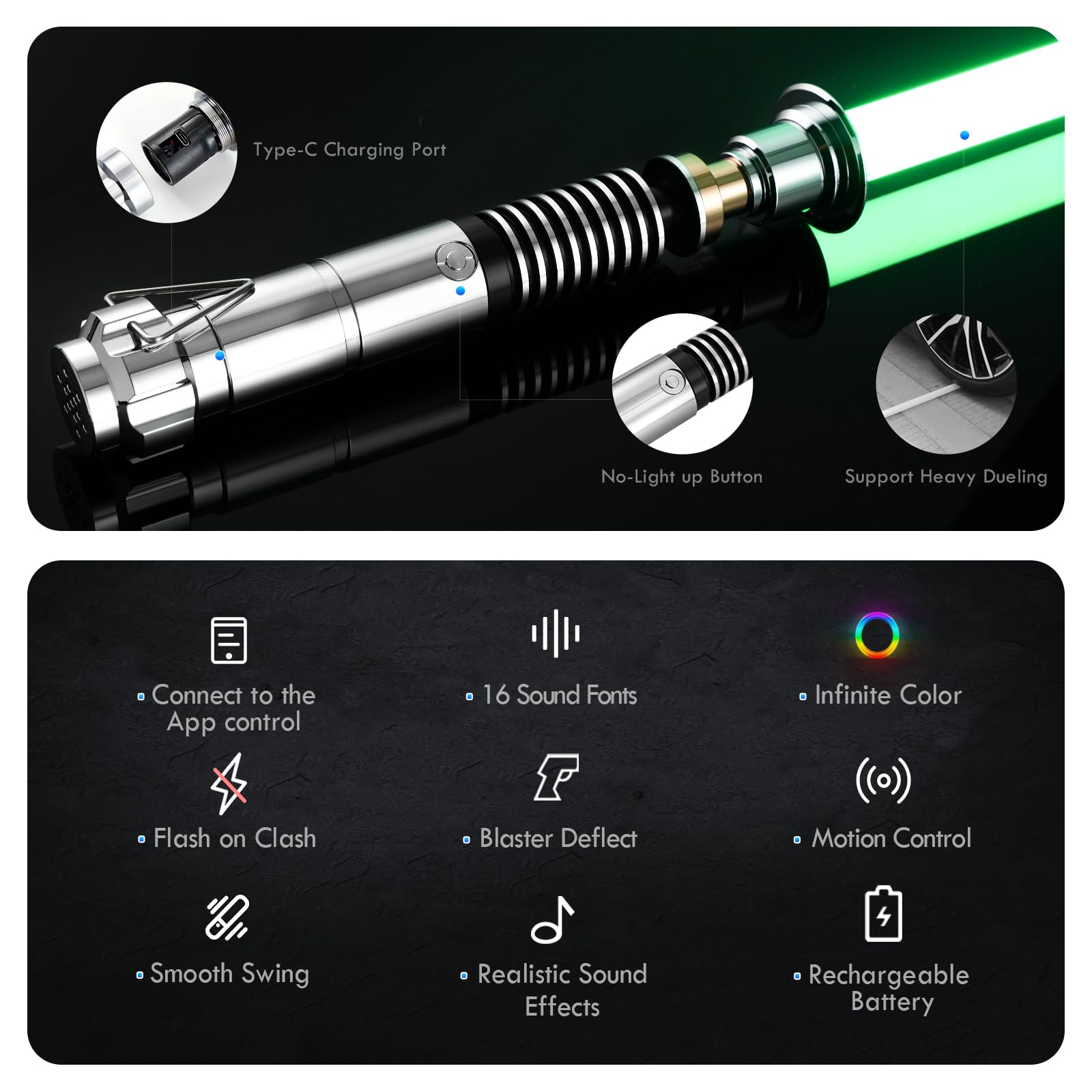 DAMIENSABER RGB3.0 color-changing glow for cosplay.