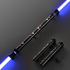 DAMIENSABER Xenopixel V3 metal hilt offering balanced grip for duels