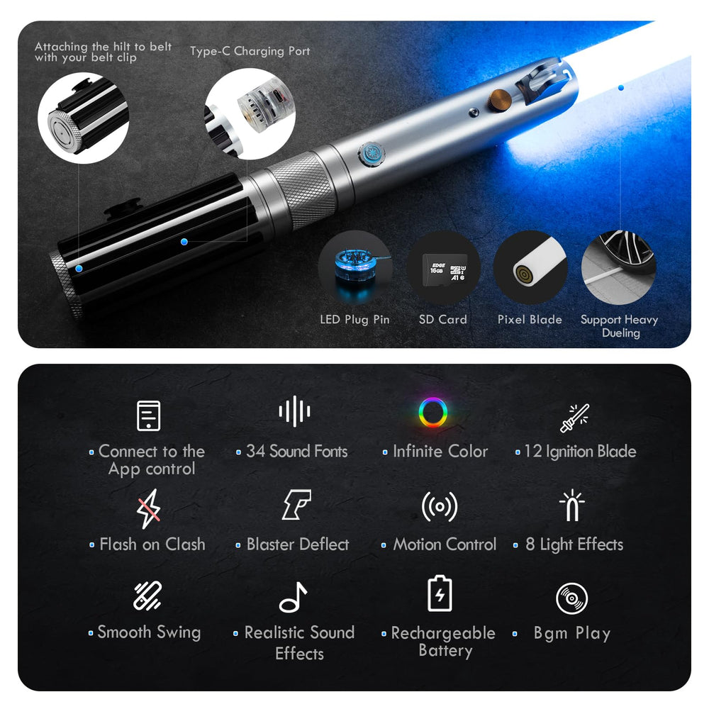 DAMIENSABER Xenopixel V3 pixel blade assembly shows easy setup and upgrade potential.