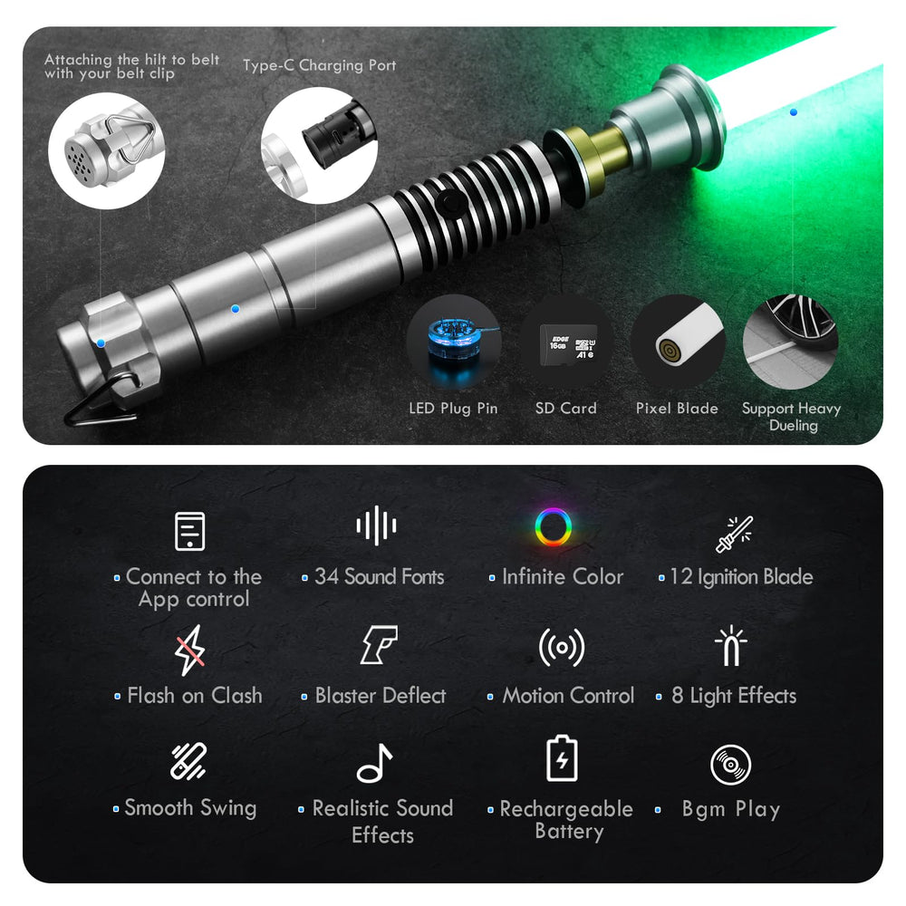 DAMIENSABER Xenopixel V3 pogo-core battery highlights long-lasting power